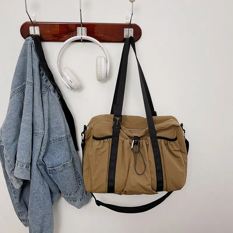 Japanese Style Large Capacity Black Shoulder Bag for Women - Image 3