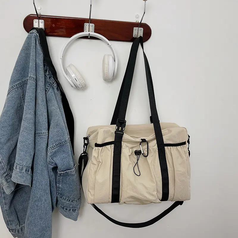 Japanese Style Large Capacity Black Shoulder Bag for Women - Image 6