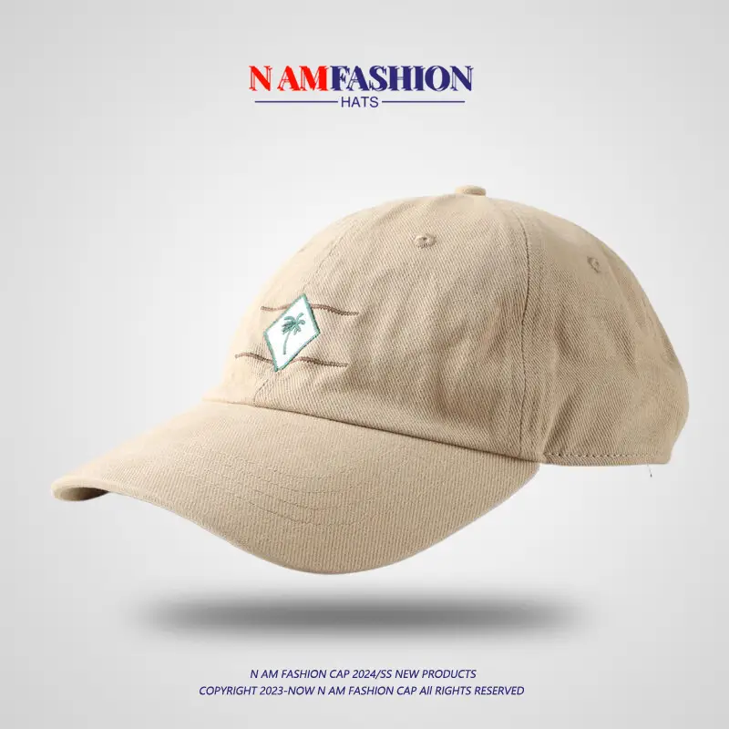 Unisex Coconut Tree Embroidered Cap Soft Cotton - Image 6