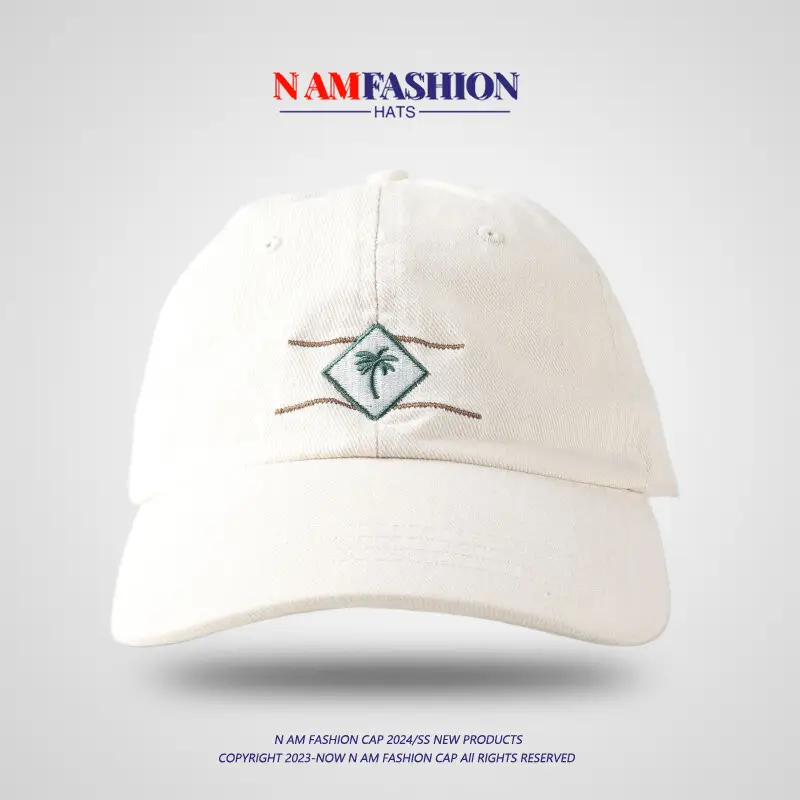 Unisex Coconut Tree Embroidered Cap Soft Cotton - Image 7