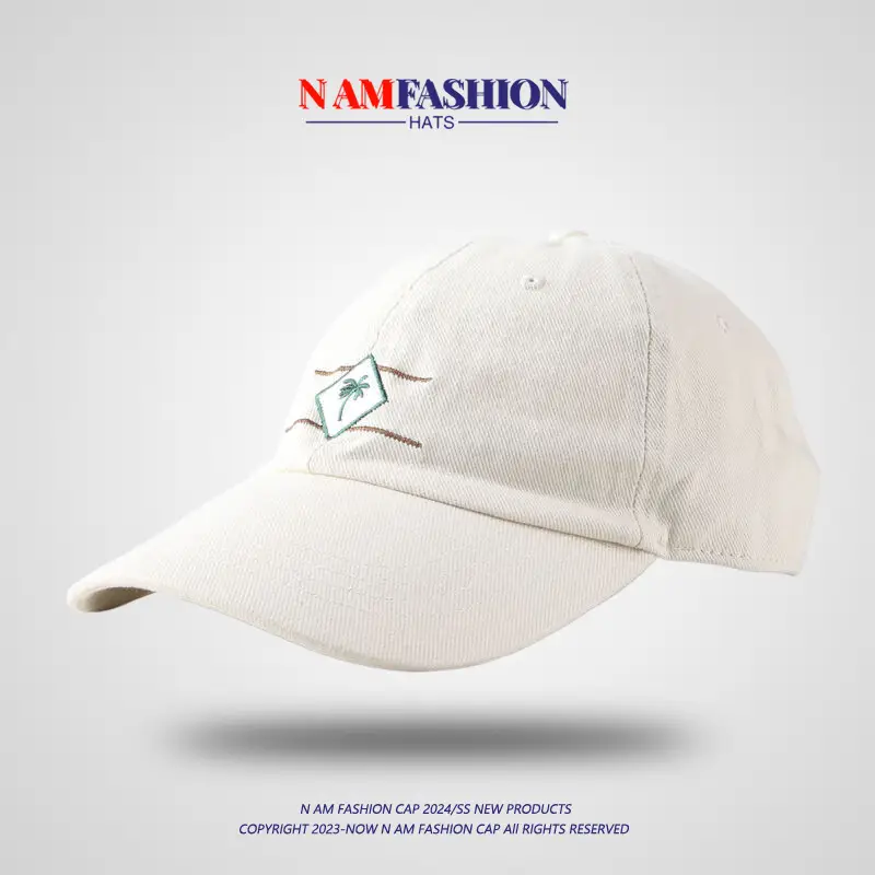 Unisex Coconut Tree Embroidered Cap Soft Cotton - Image 4