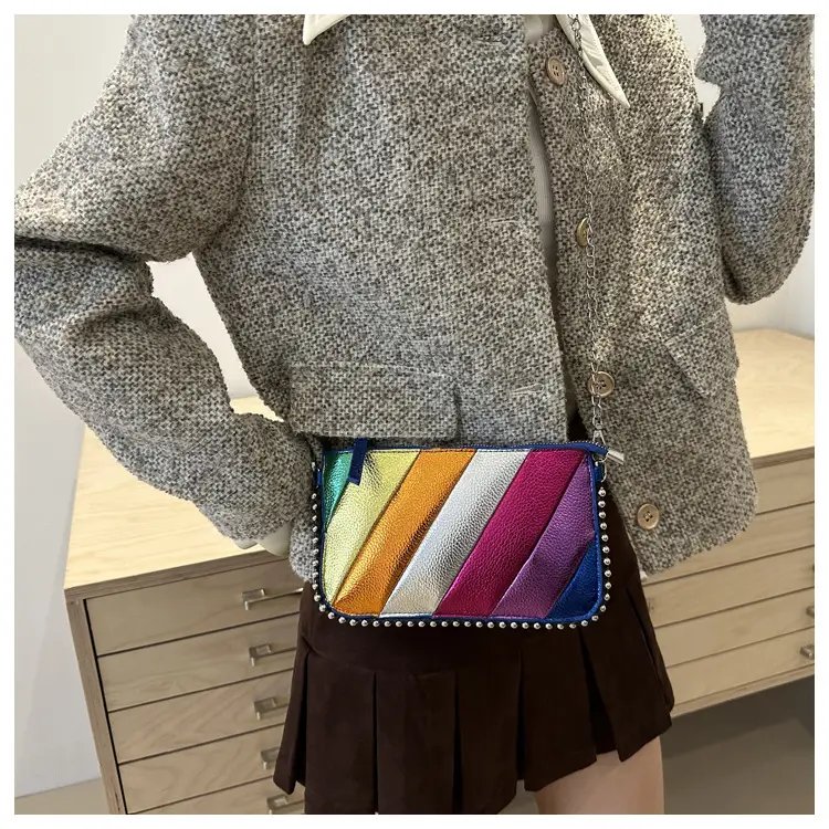 Rainbow Stripe Crossbody Bag for Women — feature 12