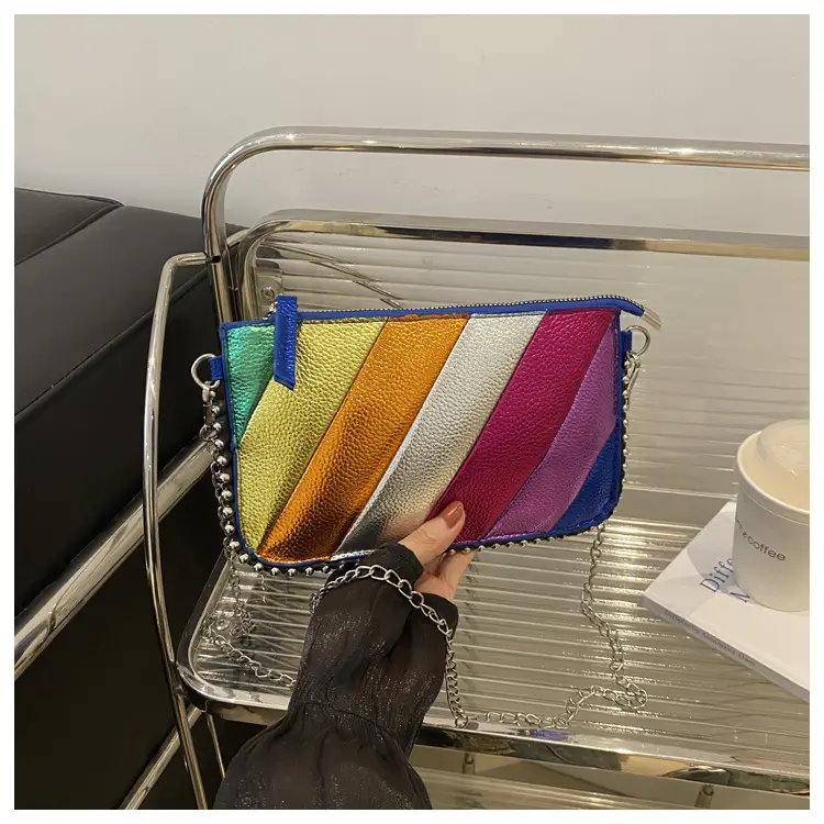 Rainbow Stripe Crossbody Bag for Women — feature 18