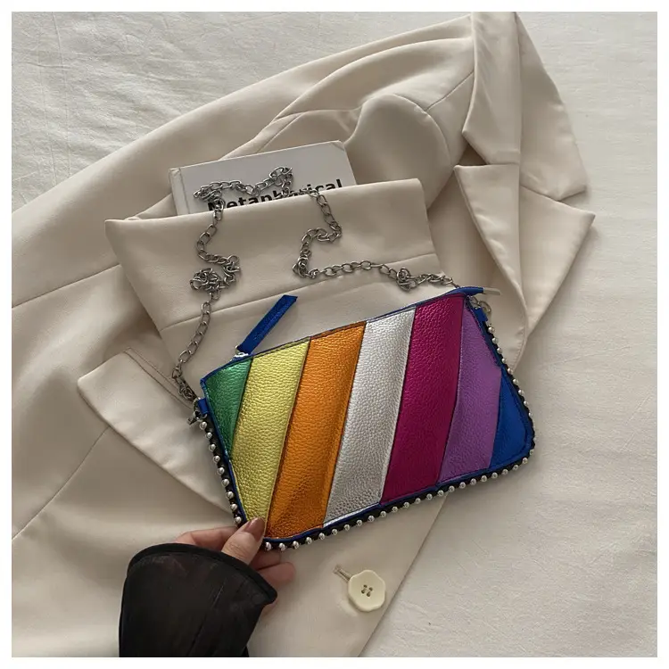 Rainbow Stripe Crossbody Bag for Women — feature 21