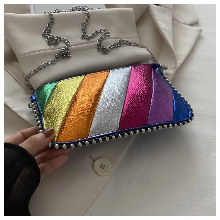 Rainbow Stripe Crossbody Bag for Women — feature 22