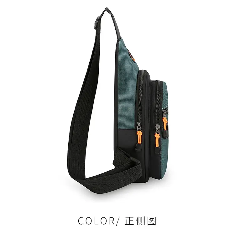 Men's Green Oxford Crossbody Bag with Adjustable Strap — feature 29