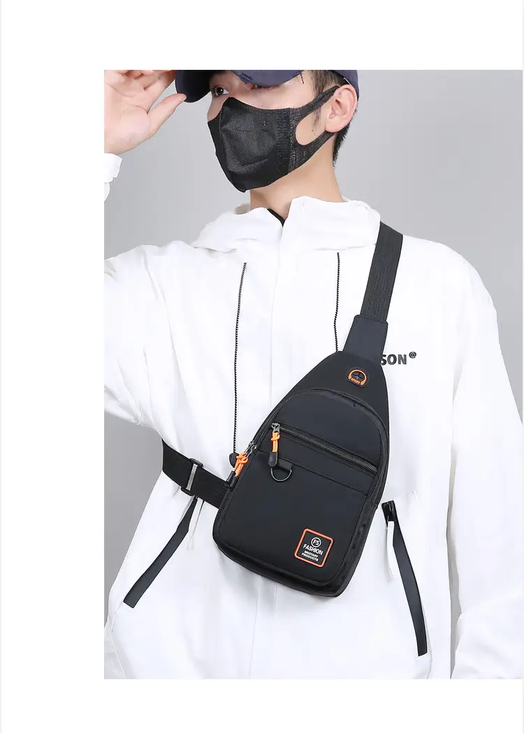 Men's Korean Style Crossbody Bag Teal Black — feature 15