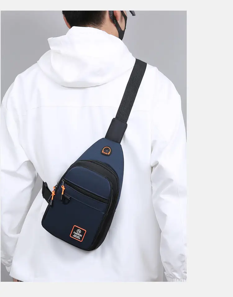 Men's Korean Style Crossbody Bag Teal Black — feature 21