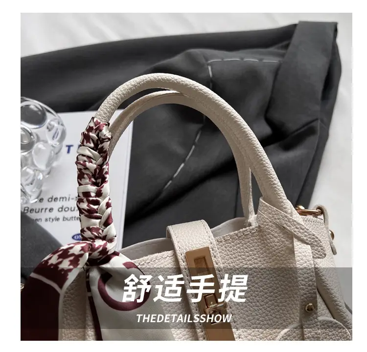 Pink Vintage Silk Handbag with Chain Strap — feature 5