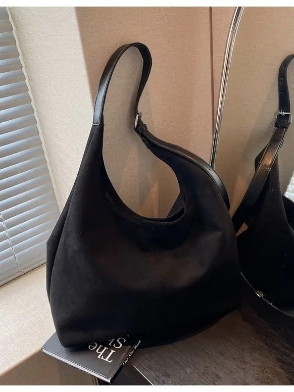 Autumn Suede Bucket Bag Large Capacity Single Shoulder - Image 7