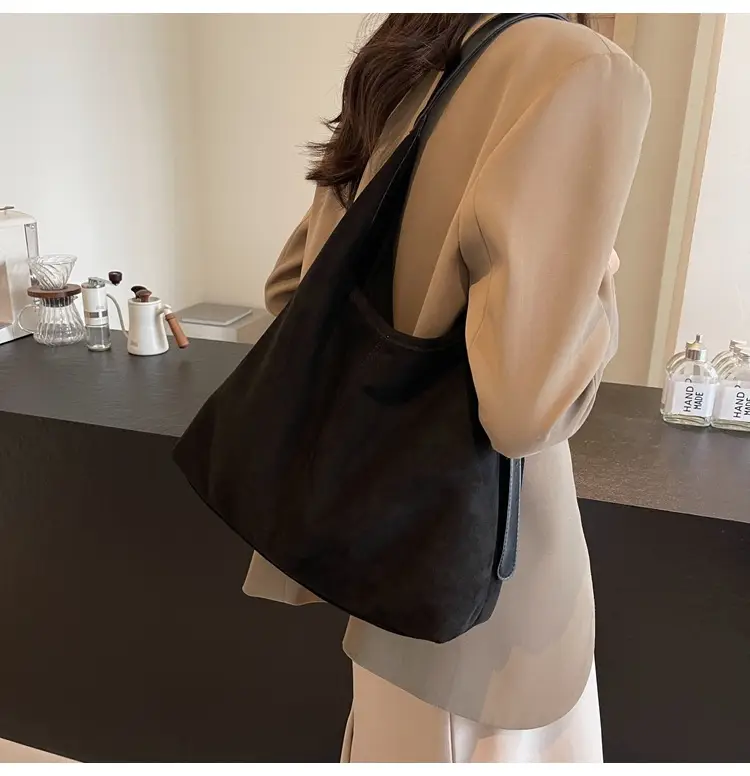 Autumn Suede Bucket Bag Large Capacity Single Shoulder — feature 39