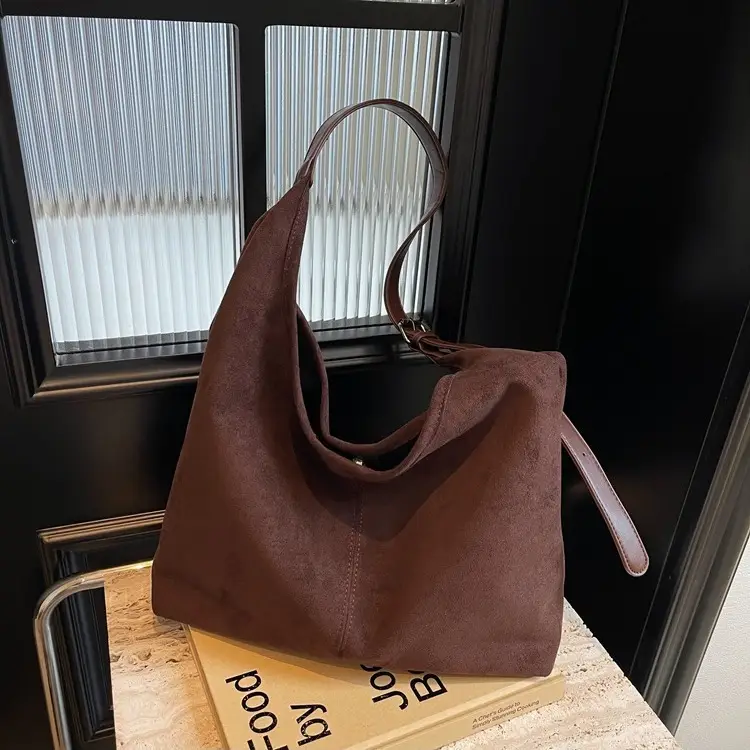 Autumn Suede Bucket Bag Large Capacity Single Shoulder - Image 2