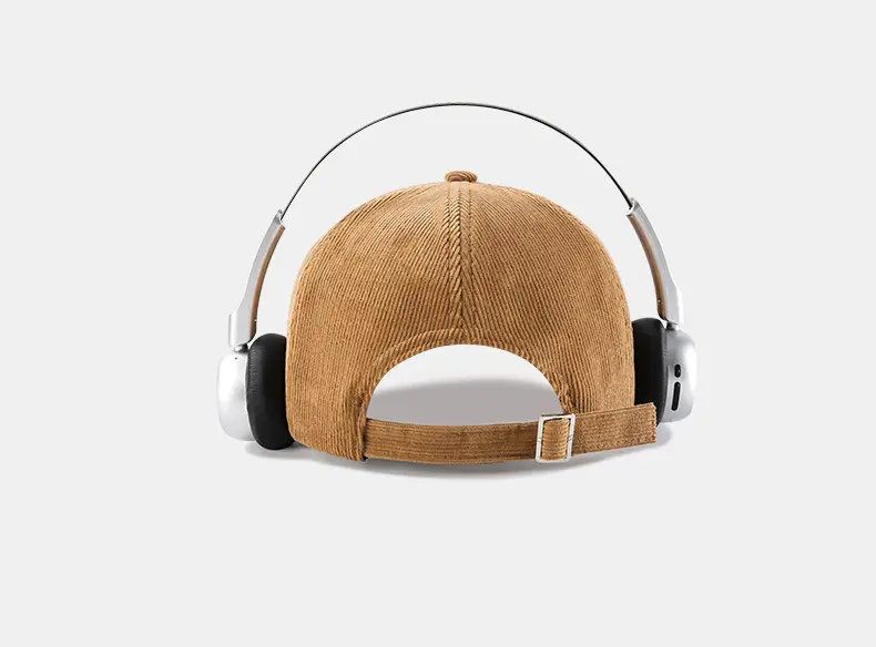 Brown Corduroy Forward Cap for Men British Retro Casual Artistic Cap — feature 23