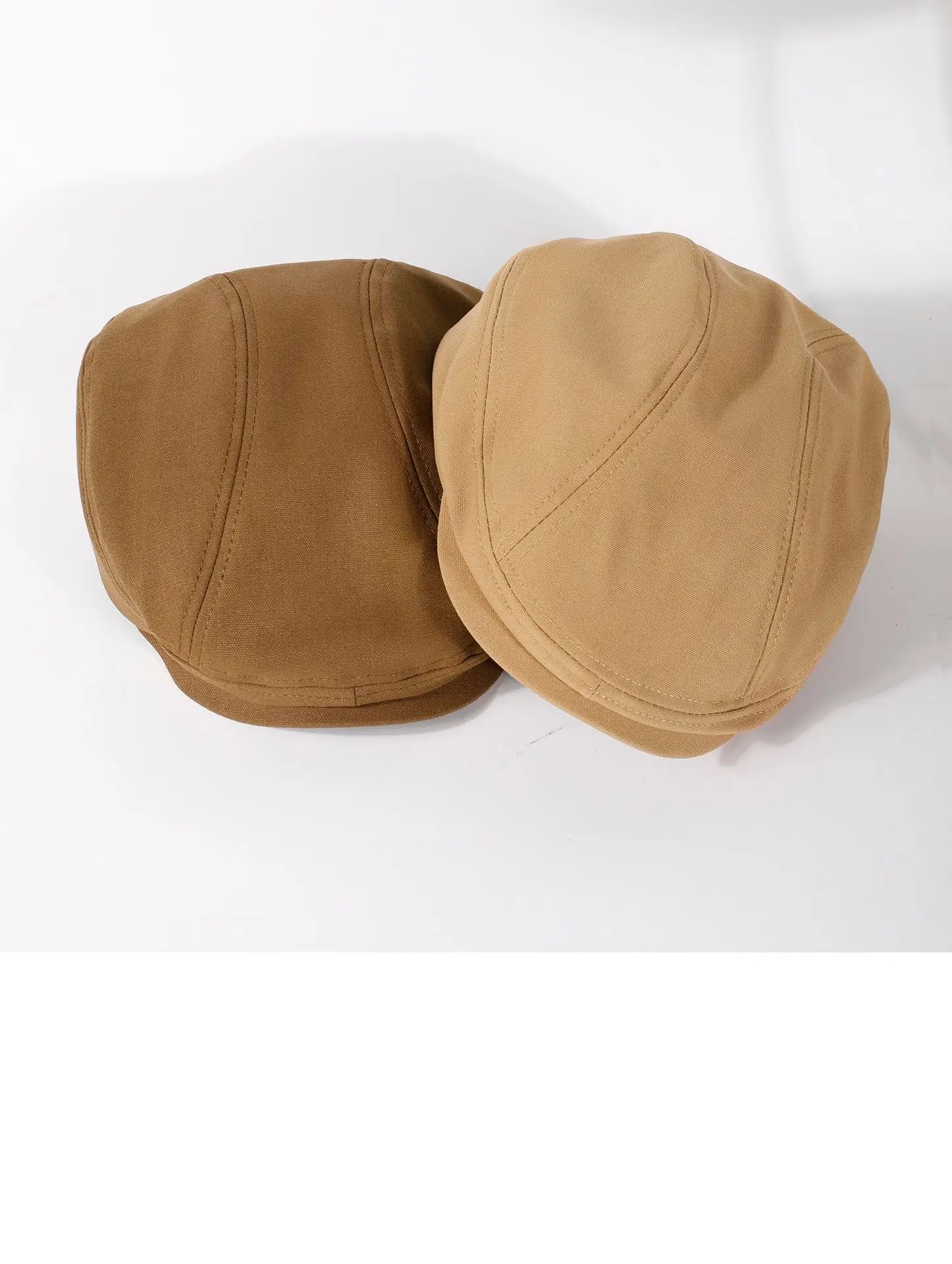 British Style Retro Newsboy Hat Black Pure Color Versatile Beret — feature 27