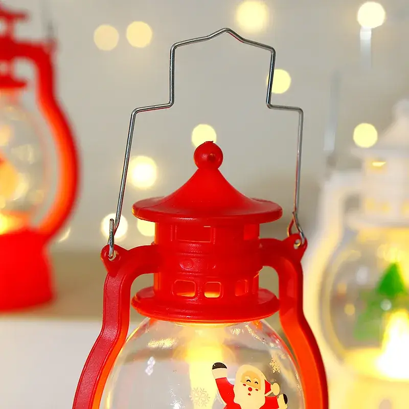 Red Christmas Lantern with Santa Design for Kids - Image 8
