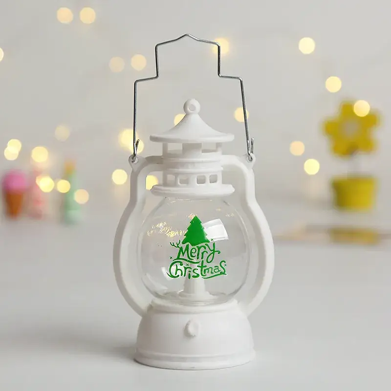 Red Christmas Lantern with Santa Design for Kids - Image 3