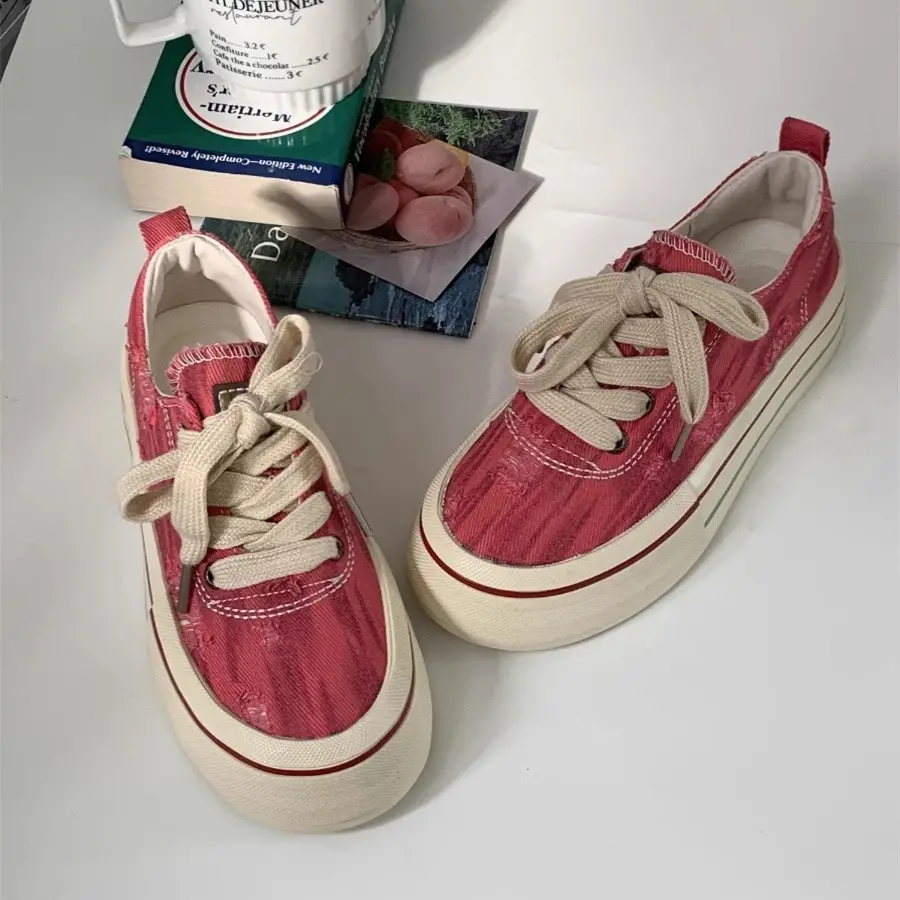 Women's Red Breathable Flat Sneakers 2025 - Image 7