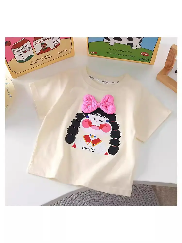New Cartoon Three-Dimensional Doll T-shirt for Kids - Image 9