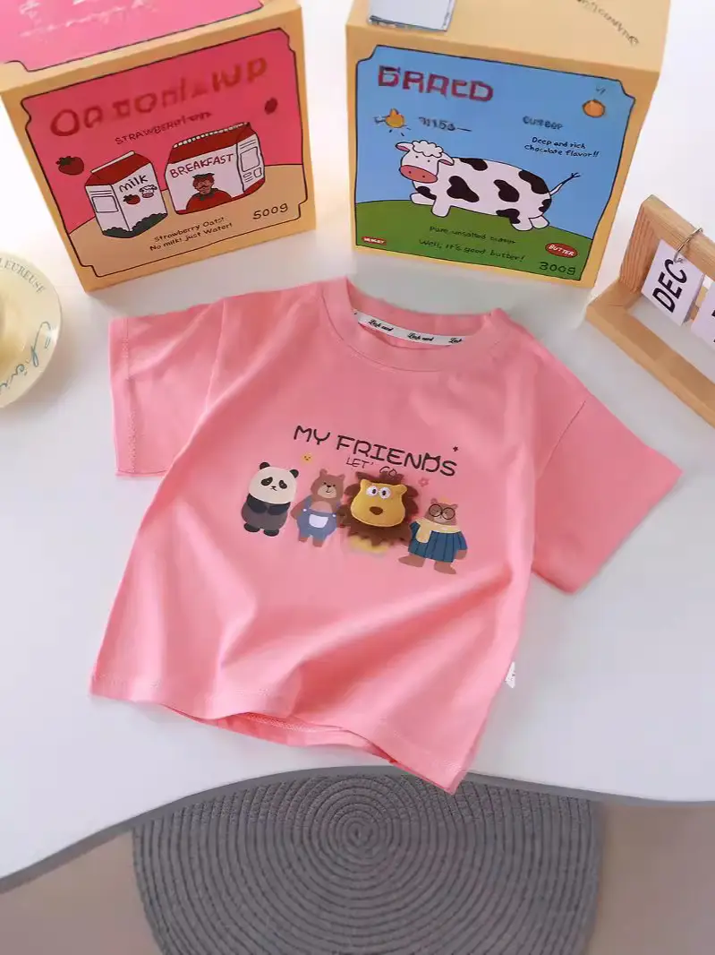 New Cartoon Three-Dimensional Doll T-shirt for Kids - Image 11
