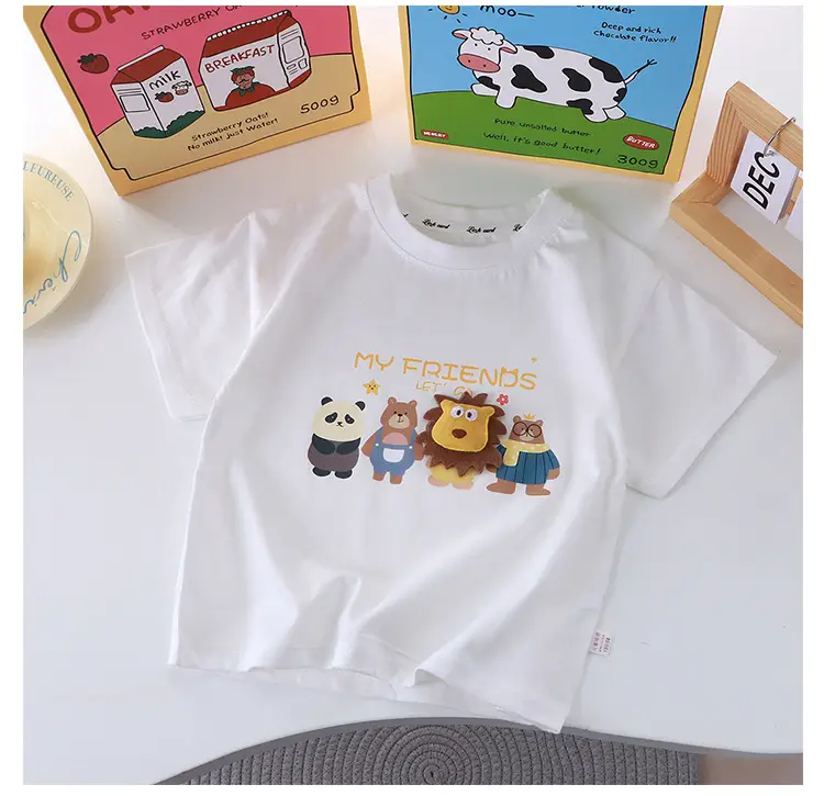 New Cartoon Three-Dimensional Doll T-shirt for Kids — feature 13