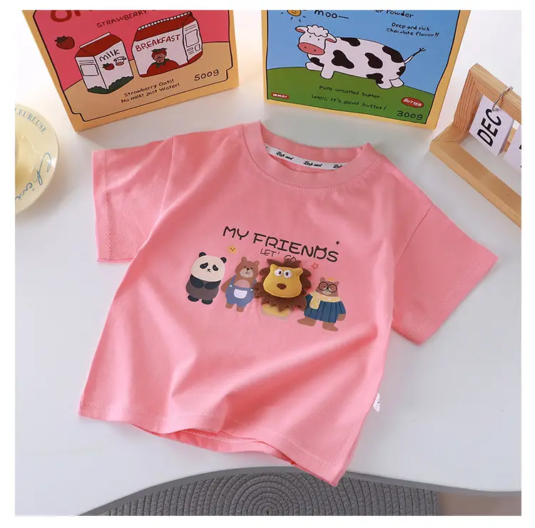New Cartoon Three-Dimensional Doll T-shirt for Kids — feature 14