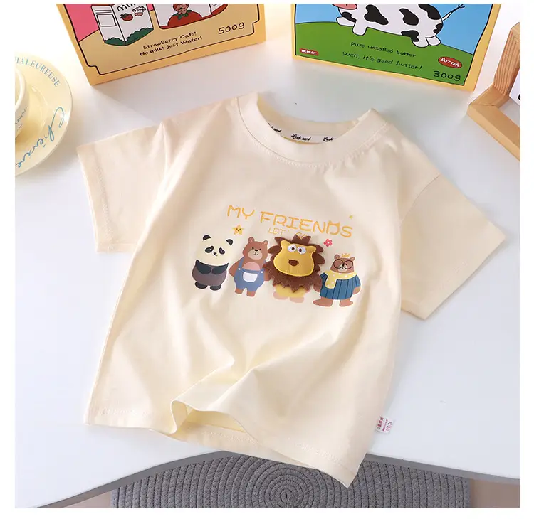New Cartoon Three-Dimensional Doll T-shirt for Kids — feature 15
