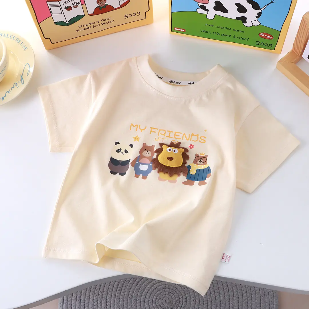 New Cartoon Three-Dimensional Doll T-shirt for Kids - Image 4