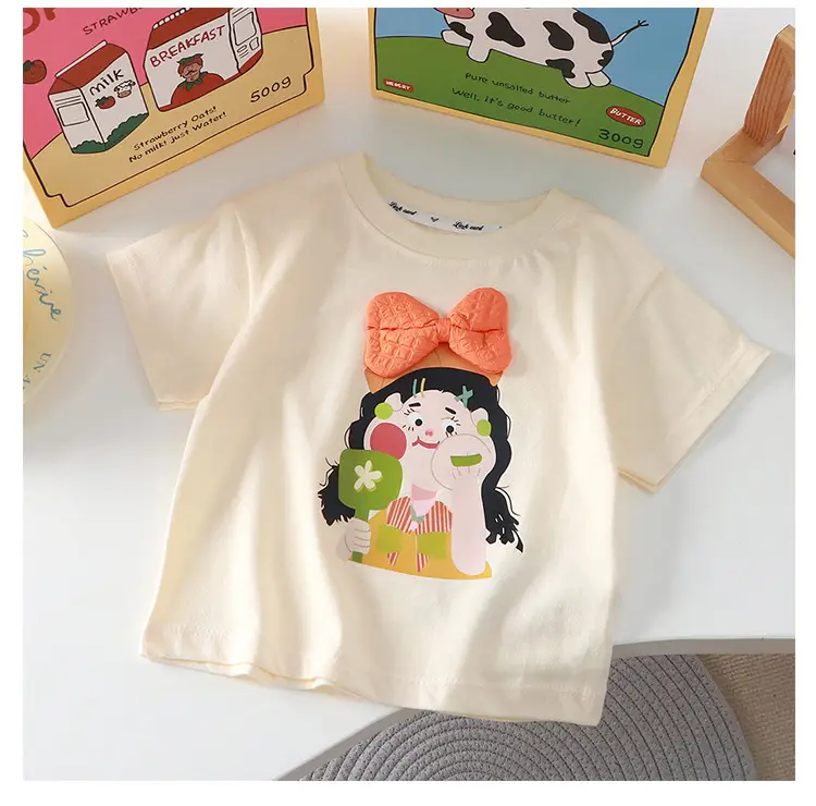 New Cartoon Three-Dimensional Doll T-shirt for Kids - Image 5