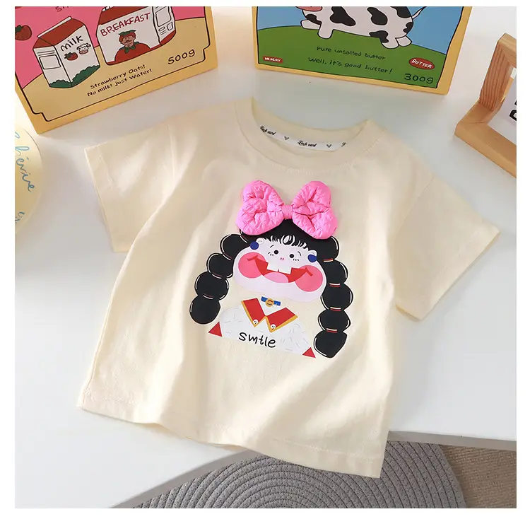 New Cartoon Three-Dimensional Doll T-shirt for Kids - Image 6