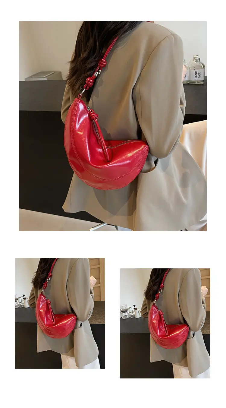 Women's Red Crossbody Bag with Adjustable Strap — feature 12
