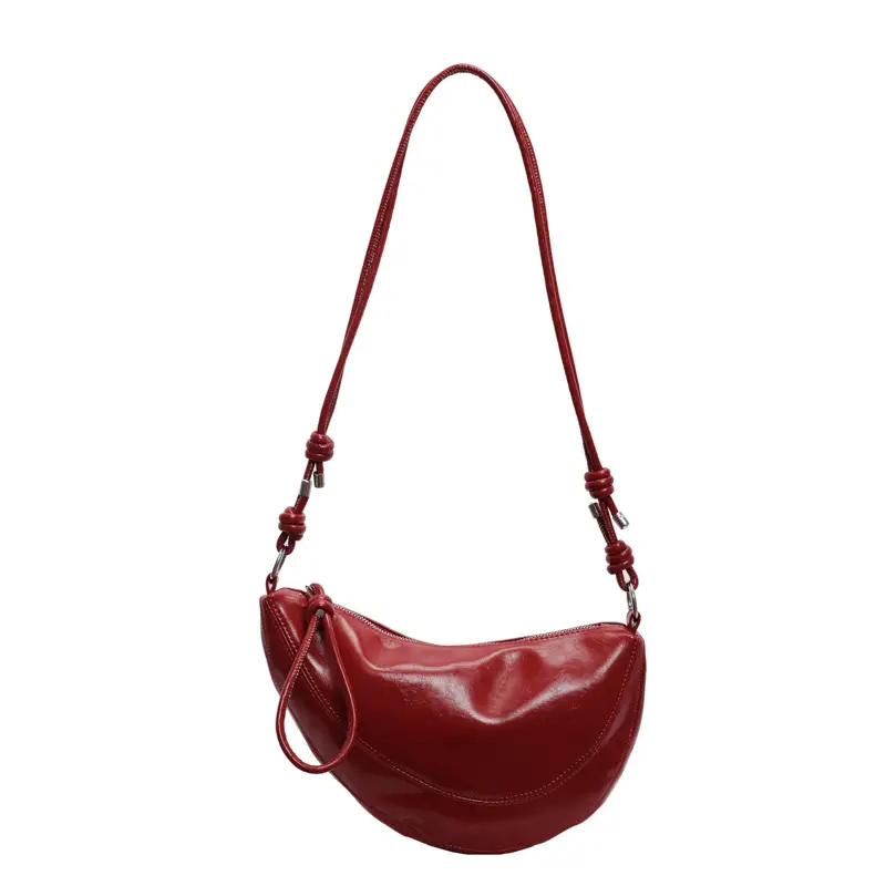 Women's Red Crossbody Bag with Adjustable Strap - Image 6