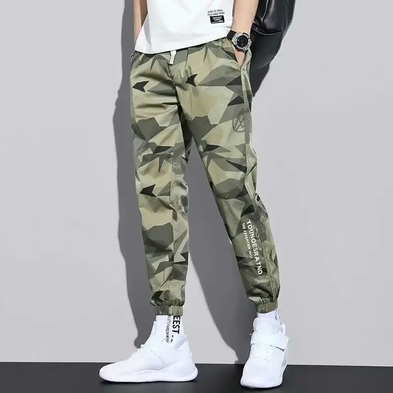 Men's Camouflage Ankle Pants Spring Summer Casual Loose Plus Size - Image 7