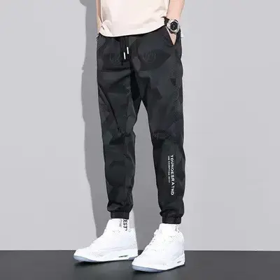 Men's Camouflage Ankle Pants Spring Summer Casual Loose Plus Size - Image 2