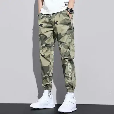 Men's Camouflage Ankle Pants Spring Summer Casual Loose Plus Size - Image 3