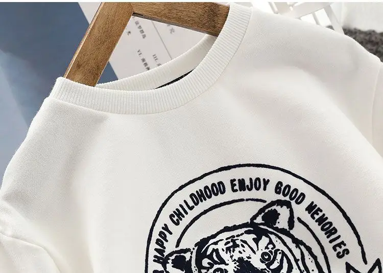Boys Orange Cartoon Sweatshirt Navy 2025 Spring Autumn — feature 12