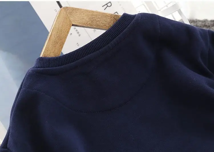 Boys Orange Cartoon Sweatshirt Navy 2025 Spring Autumn — feature 8