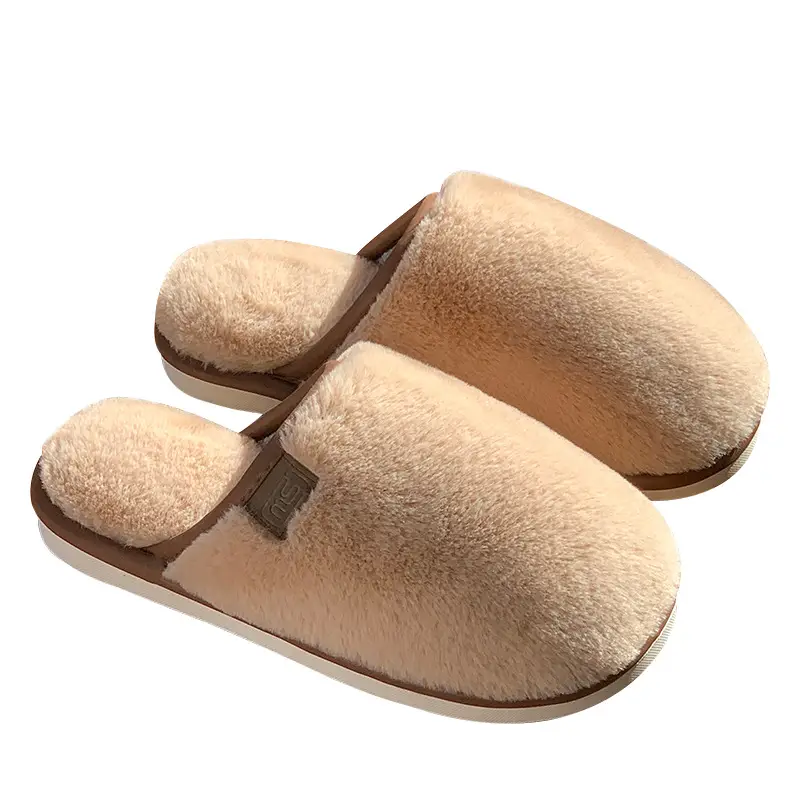 Amazon Slippers Winter Plush Cross Belt Slippers Cotton Indoor Warm Extras Mao Mao Slippers Women Imitation Rabbit Fur Slippers