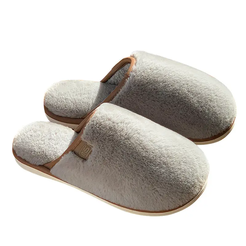 Amazon Slippers Winter Plush Cross Belt Slippers Cotton Indoor Warm Extras Mao Mao Slippers Women Imitation Rabbit Fur Slippers