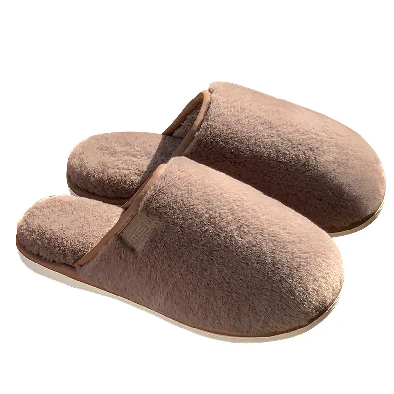 Amazon Slippers Winter Plush Cross Belt Slippers Cotton Indoor Warm Extras Mao Mao Slippers Women Imitation Rabbit Fur Slippers