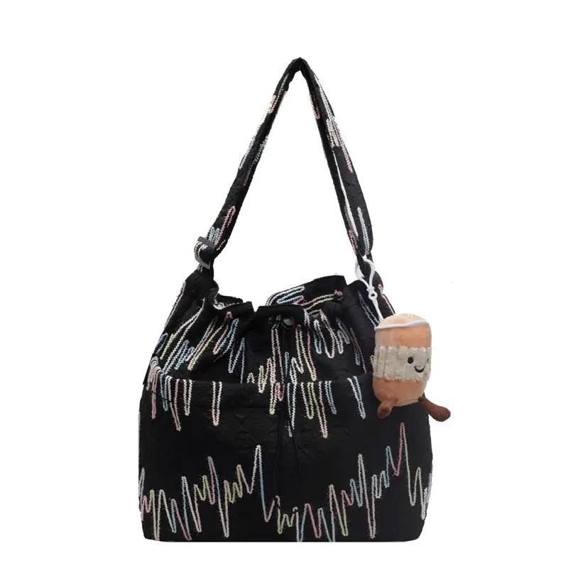 Casual Pink Embroidered Crossbody Bag for Women