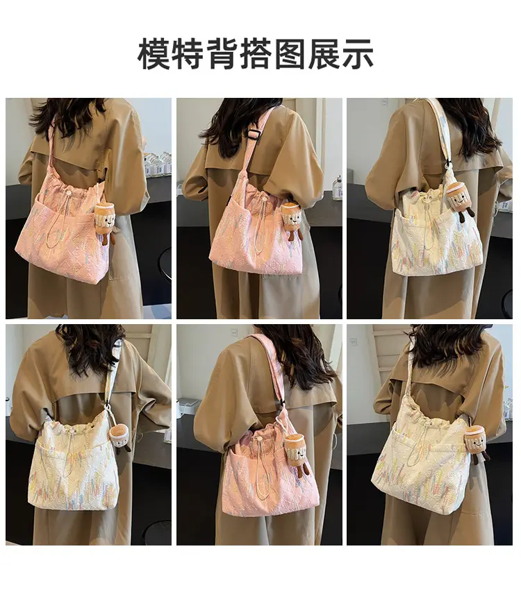 Casual Pink Embroidered Crossbody Bag for Women — feature 11