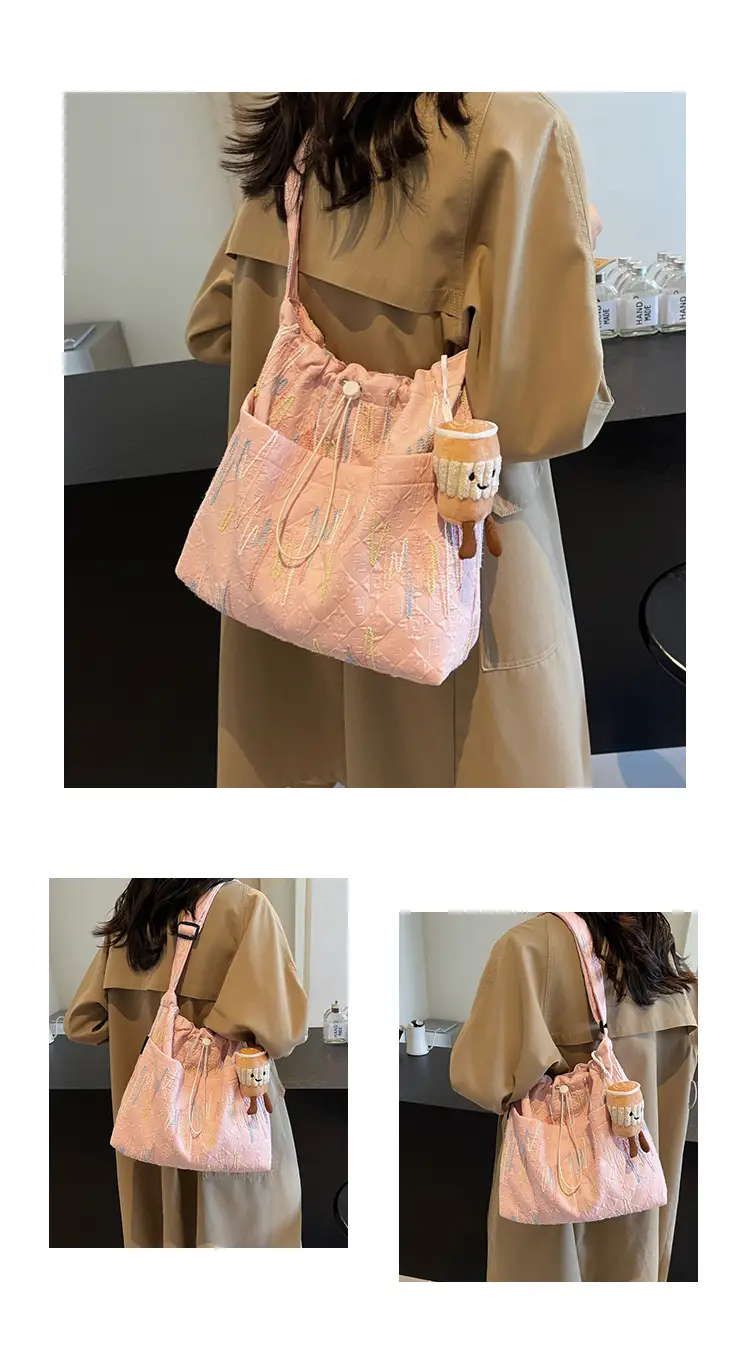 Casual Pink Embroidered Crossbody Bag for Women — feature 12
