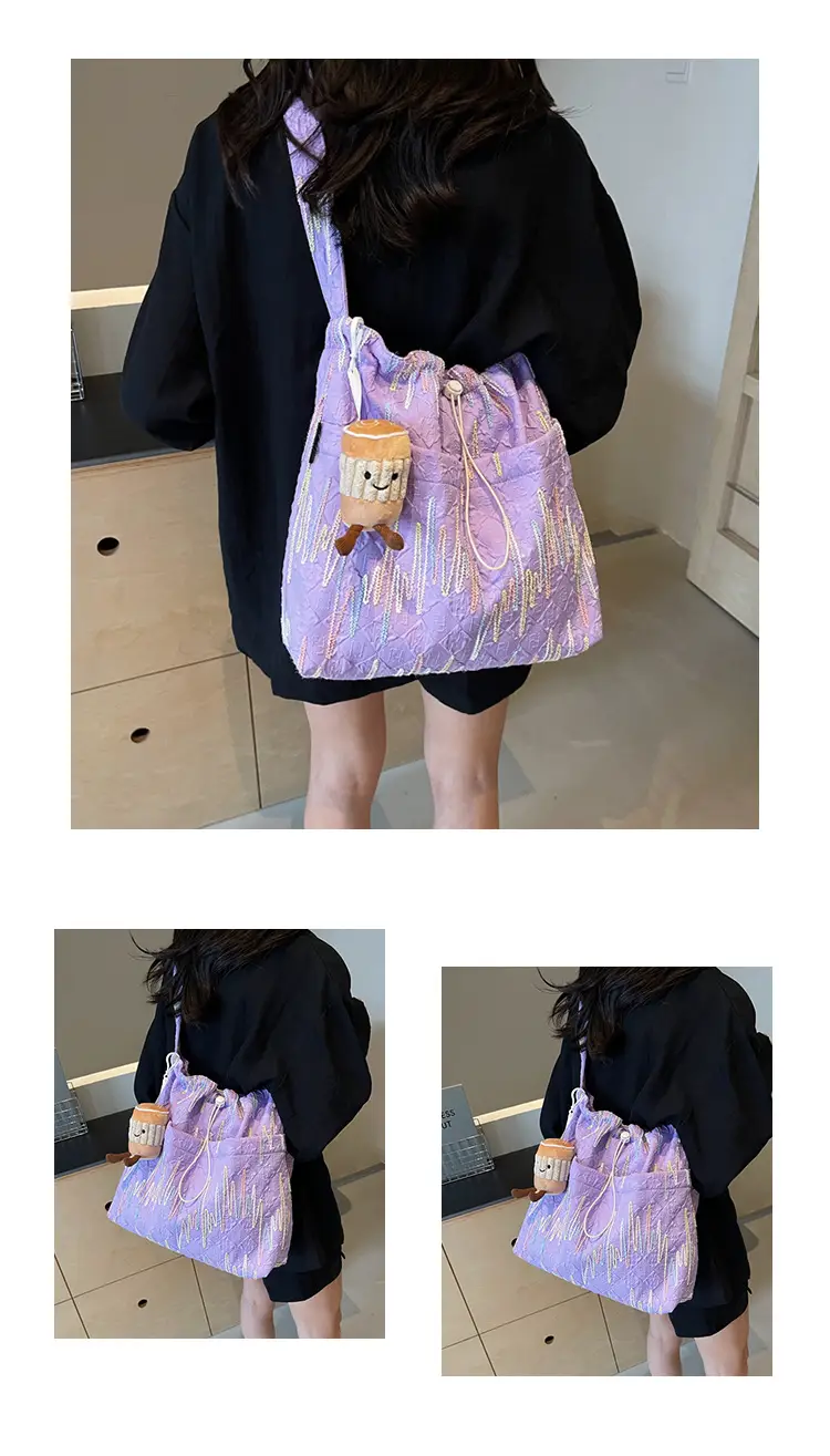 Casual Pink Embroidered Crossbody Bag for Women — feature 13