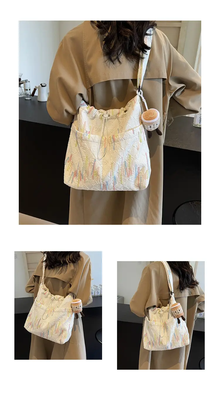 Casual Pink Embroidered Crossbody Bag for Women — feature 15