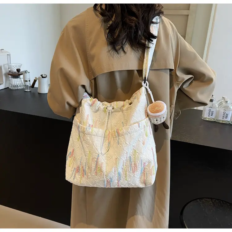 Casual Pink Embroidered Crossbody Bag for Women — feature 20