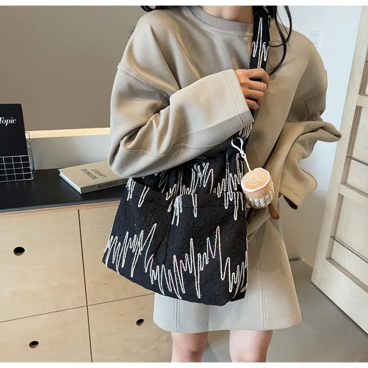 Casual Pink Embroidered Crossbody Bag for Women — feature 25
