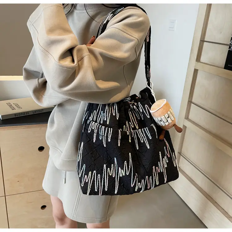 Casual Pink Embroidered Crossbody Bag for Women — feature 27