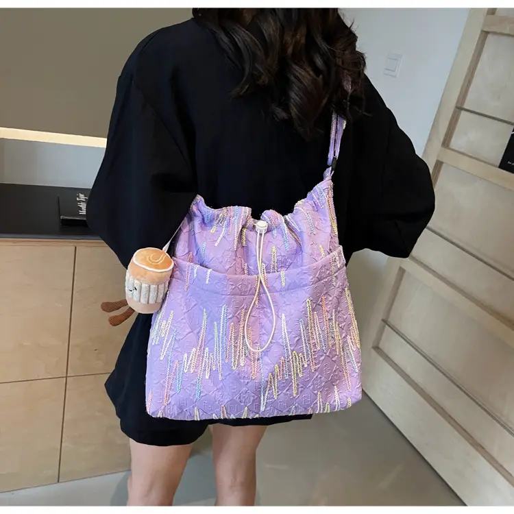 Casual Pink Embroidered Crossbody Bag for Women — feature 28