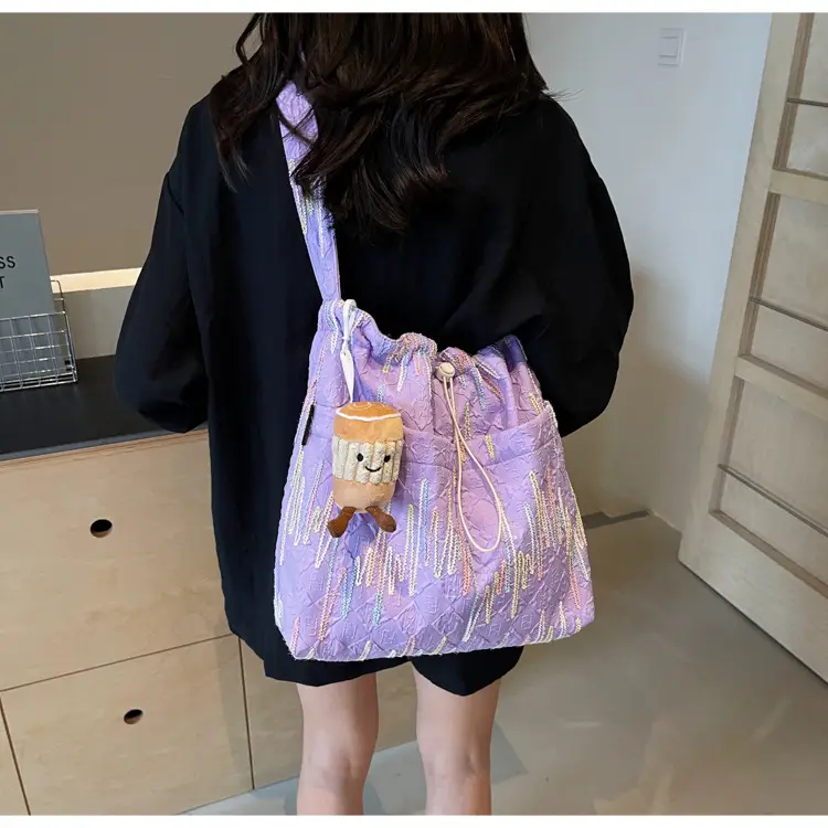 Casual Pink Embroidered Crossbody Bag for Women — feature 29