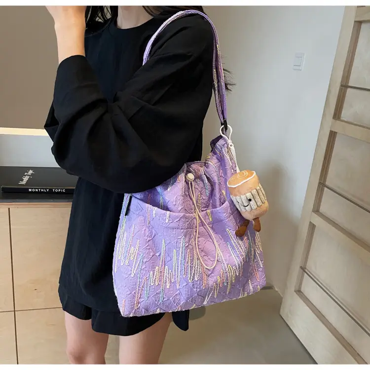 Casual Pink Embroidered Crossbody Bag for Women — feature 31